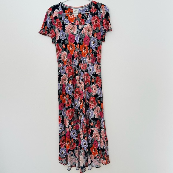 Knox Rose Dress Beautiful Floral Midi Button Front  Boho - Picture 7 of 9